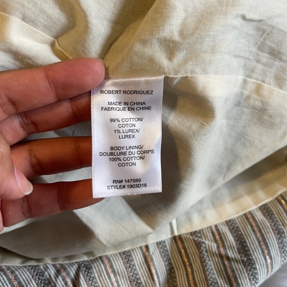 Robert Rodriguez Basia Metallic Striped Dress - Picture 10 of 11